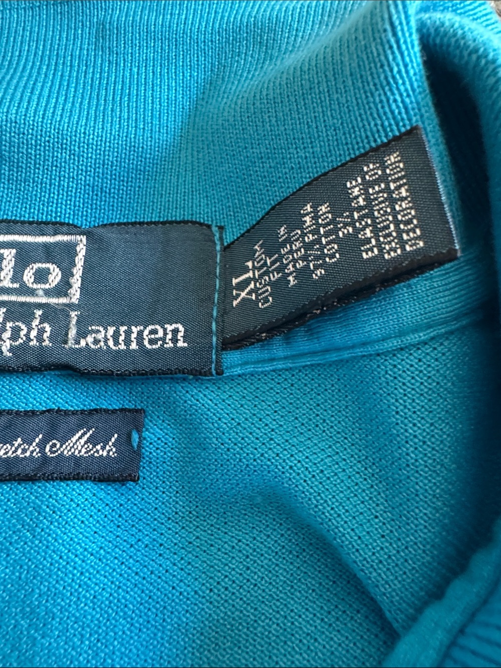 Polo by Ralph Lauren Bright Turquoise Short-Sleeve Polo with Yellow Pony - Picture 3 of 7